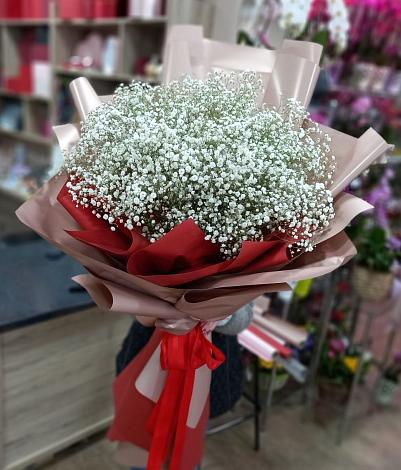Букет цветов из: Гипсофила в Новохаритоново