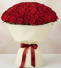 Букет 101 Красная роза Милано в Новохаритоново