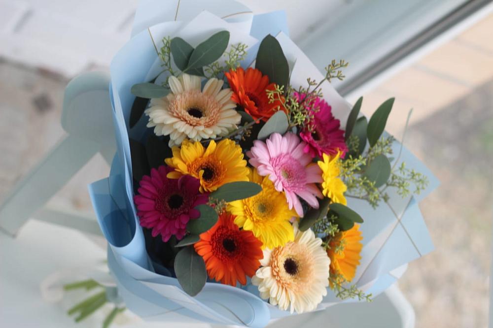 Букет цветов из: Герберы в Новохаритоново