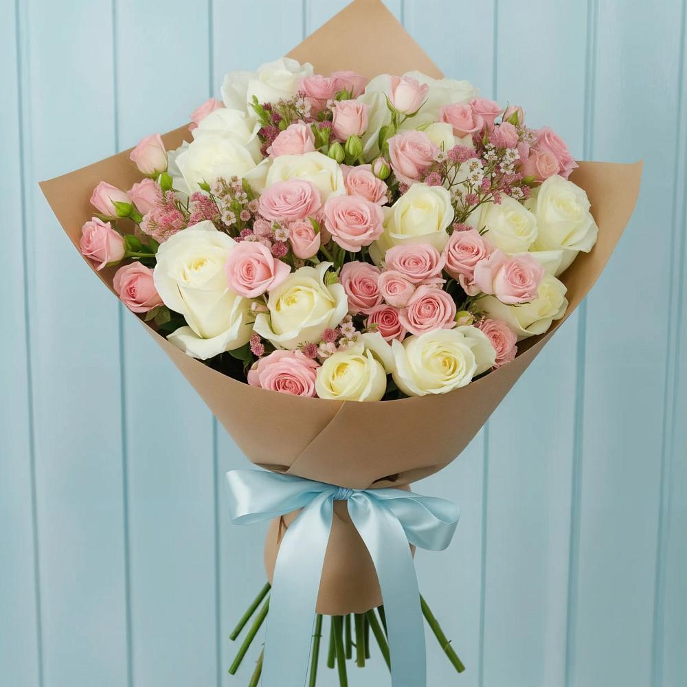 Букет цветов из: Розы в Новохаритоново