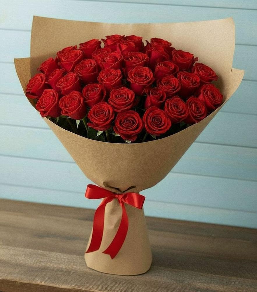 Букет Красные розы Милано в Новохаритоново