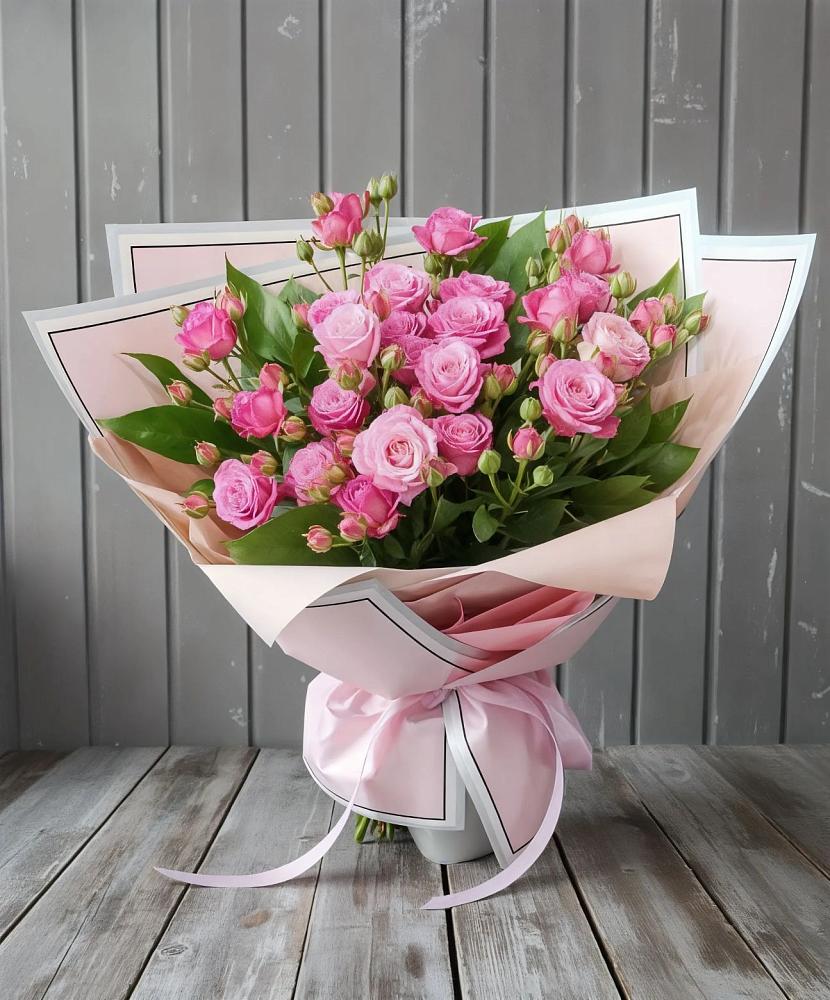Букет Розовый кустик в Новохаритоново