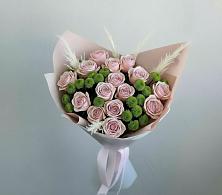 Букет цветов из:  Розы и Хризантемы в Новохаритоново