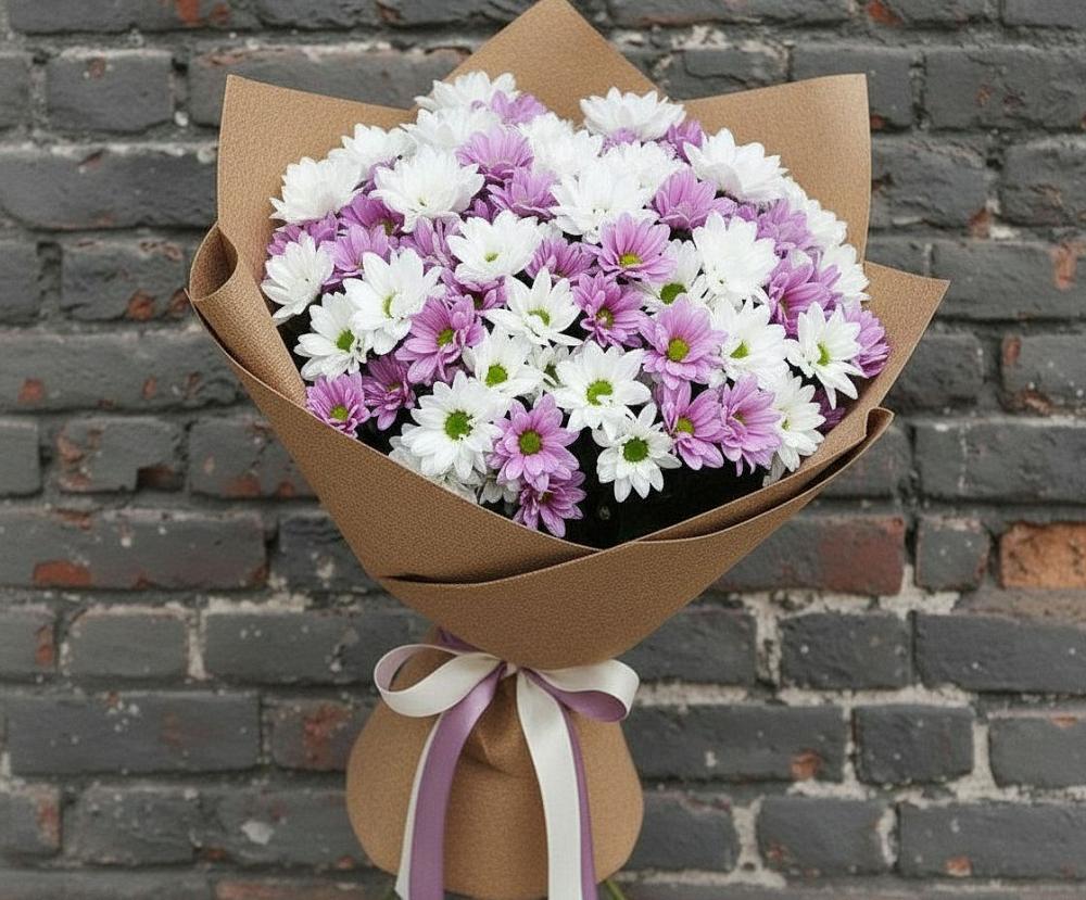 Букет цветов из: Хризантемы в Новохаритоново