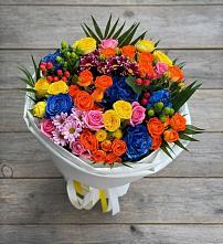 Букет цветов из:  Розы и Хризантемы в Новохаритоново