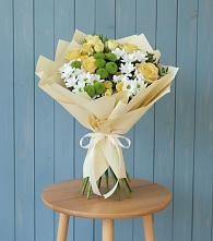 Букет цветов из:  Хризантемы и Розы #REPLACE_PRED# Новохаритоново