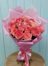 Букет 15 Розовых роз Равель #REPLACE_PRED# Новохаритоново