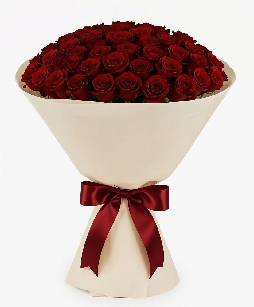 Букет 101 Бордовая роза Блэк Бакарра в Новохаритоново