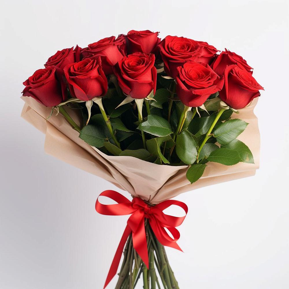 Букет 11 Красных роз Эдлесс Лав в Новохаритоново